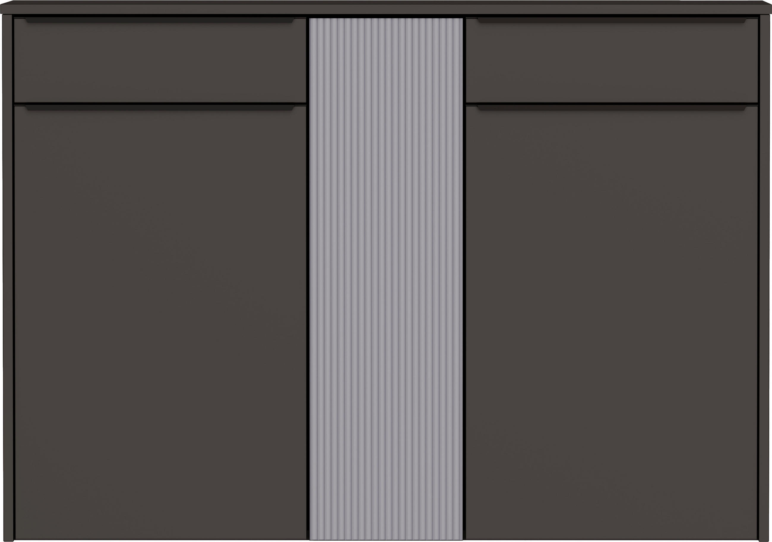 HÄNGESCHUHSCHRANK  in 137/95/34 cm  - Anthrazit/Schwarz, Design, Glas/Holzwerkstoff (137/95/34cm) - Dieter Knoll