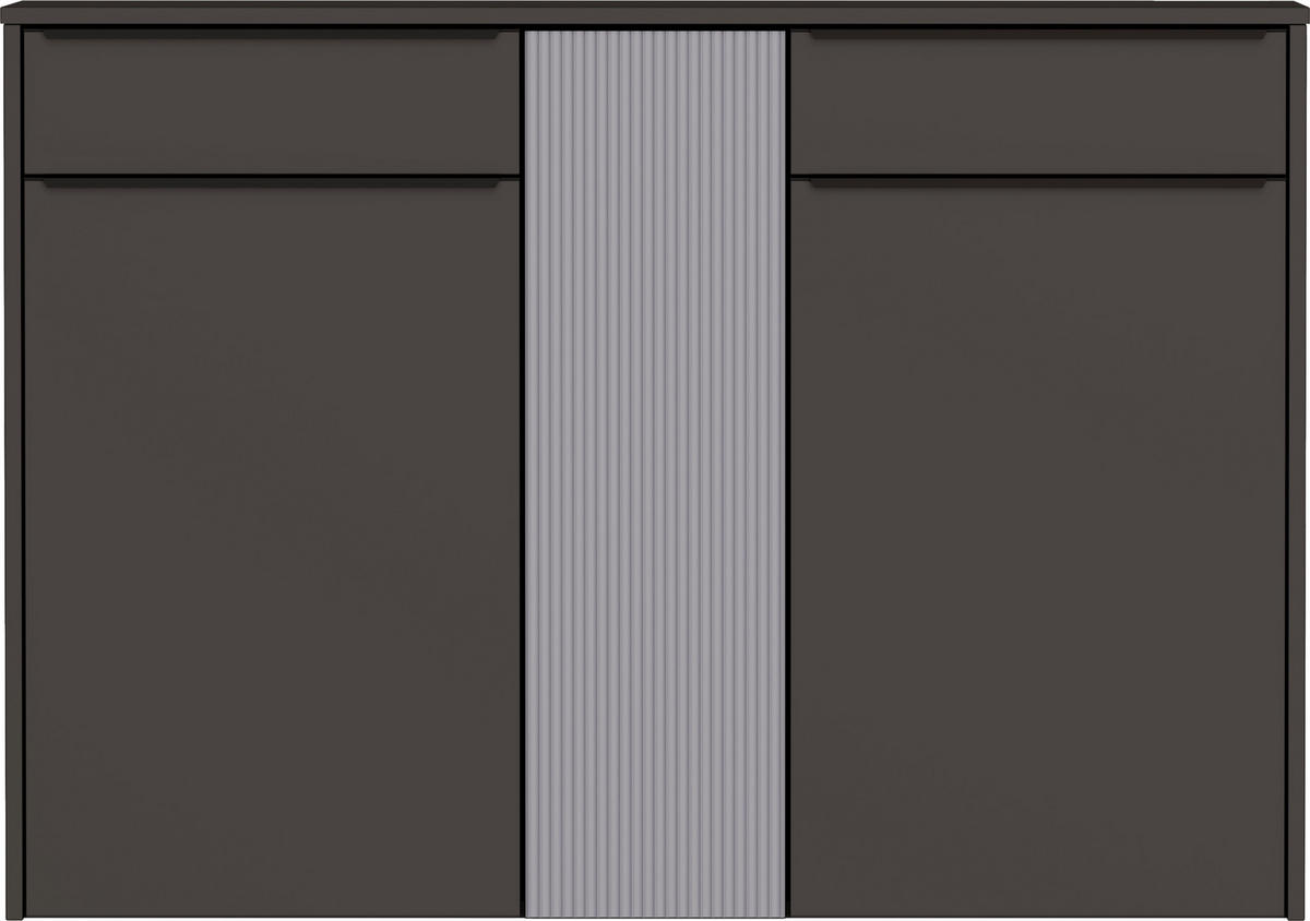 SCHUHSCHRANK  in 137/95/34 cm  - Anthrazit/Schwarz, Design, Glas/Holzwerkstoff (137/95/34cm) - Dieter Knoll
