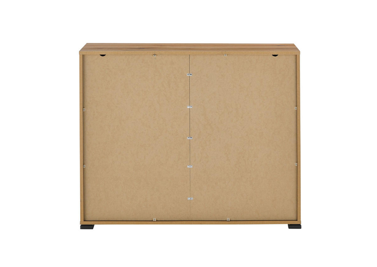 KOMMODE  in 100/80/40 cm  - Eichefarben/Schwarz, Design, Holzwerkstoff/Kunststoff (100/80/40cm) - home24