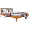 BETT 140/200 cm  in Hellgrau, Wildeiche  - Wildeiche/Hellgrau, Natur, Holz (140/200cm) - Hasena
