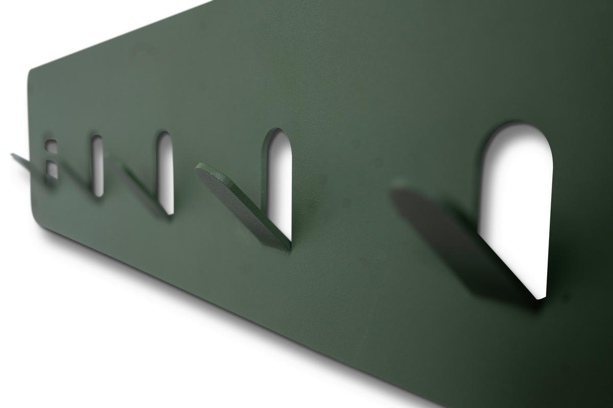 HAKENLEISTE  in Grün  - Grün, Design, Metall (50/10/3cm) - Xora