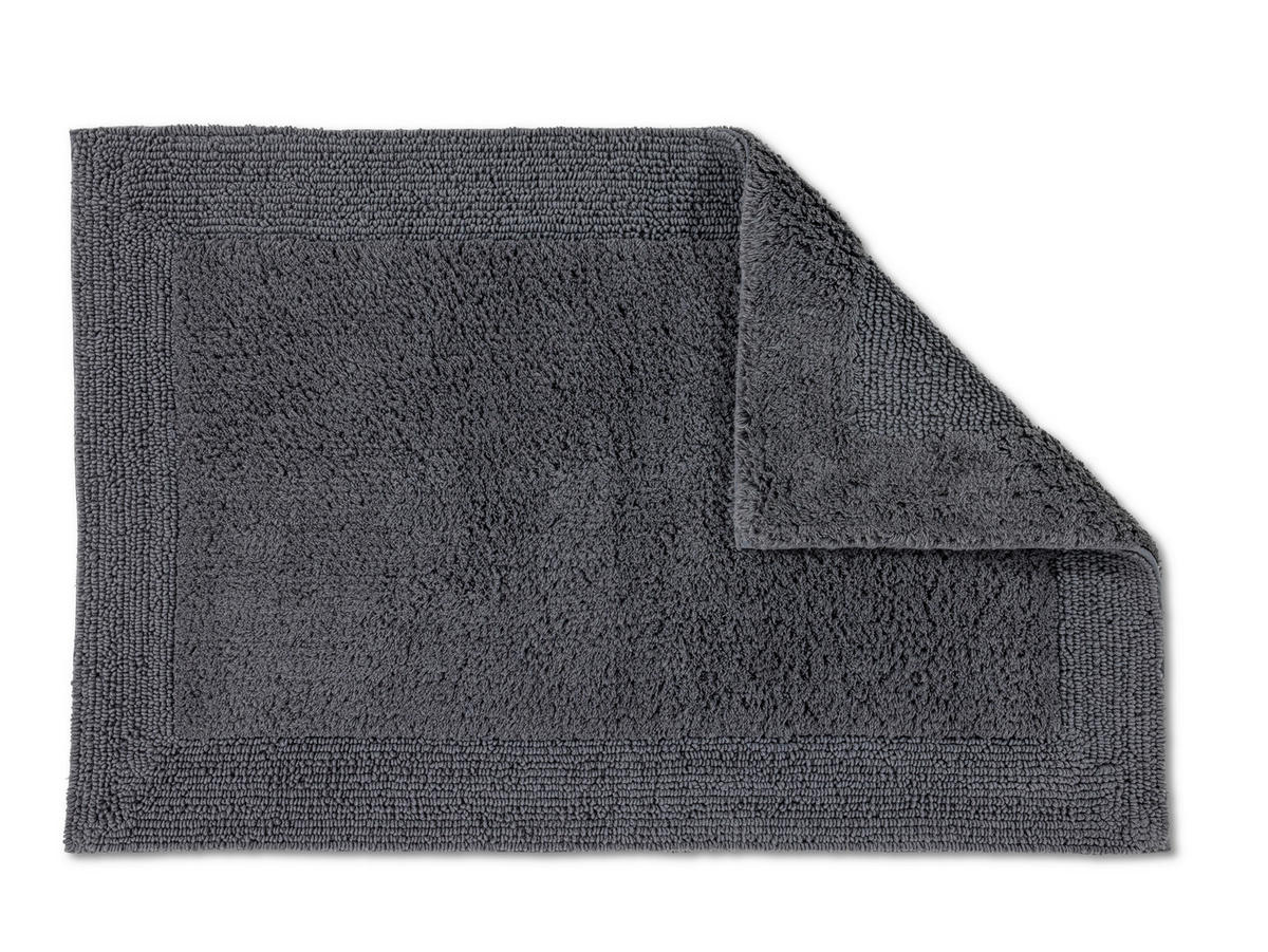 BADTEPPICH Anthrazit 60/90 cm  - Anthrazit, Basics, Textil (60/90cm) - Schöner Wohnen