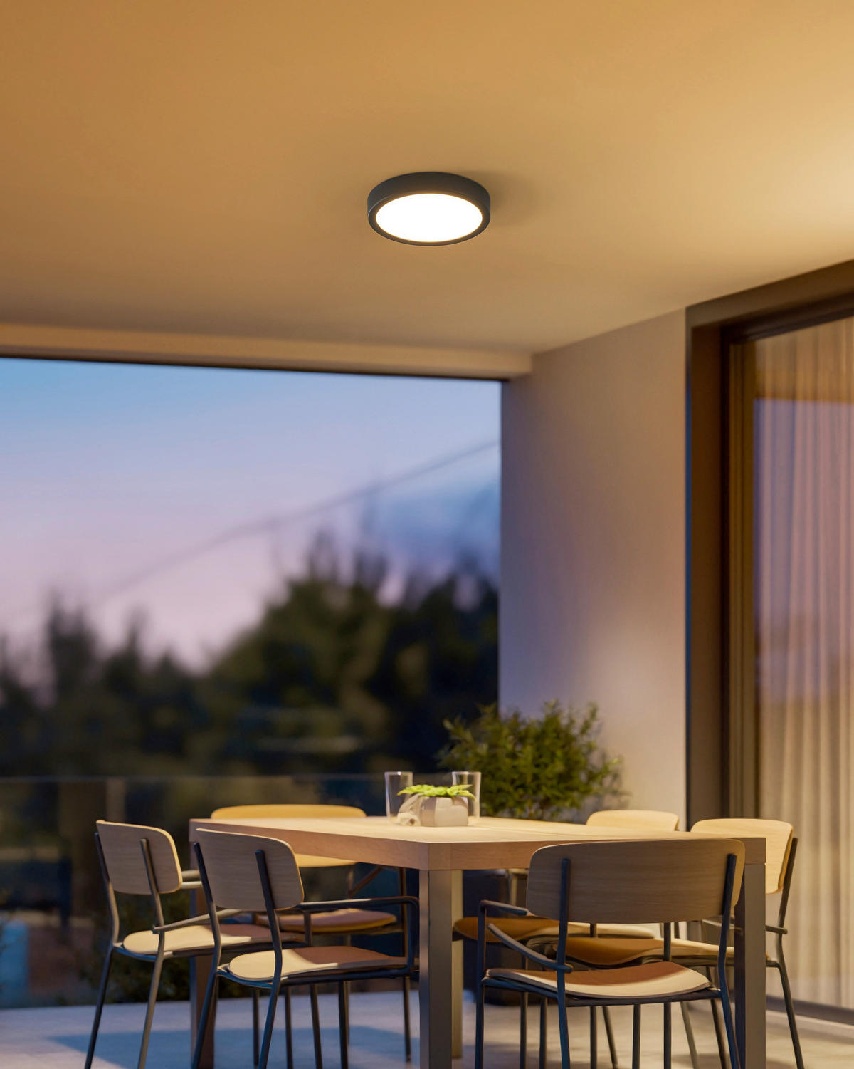 Plafonieră Cu Led   28,5 cm   - alb, Basics, metal (28,5cm)