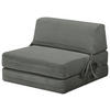 SCHLAFSESSEL Cord Dunkelgrau    - Dunkelgrau, Design, Textil/Metall (75/58/80cm) - Livetastic