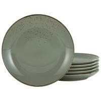 DESSERTTELLERSET Grau 6-teilig 21 cm  - Grau, Trend, Keramik (21cm) - Creatable