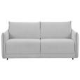 SCHLAFSOFA Webstoff Grau, Hellgrau  - Hellgrau/Schwarz, KONVENTIONELL, Kunststoff/Textil (185/86/104cm) - Carryhome