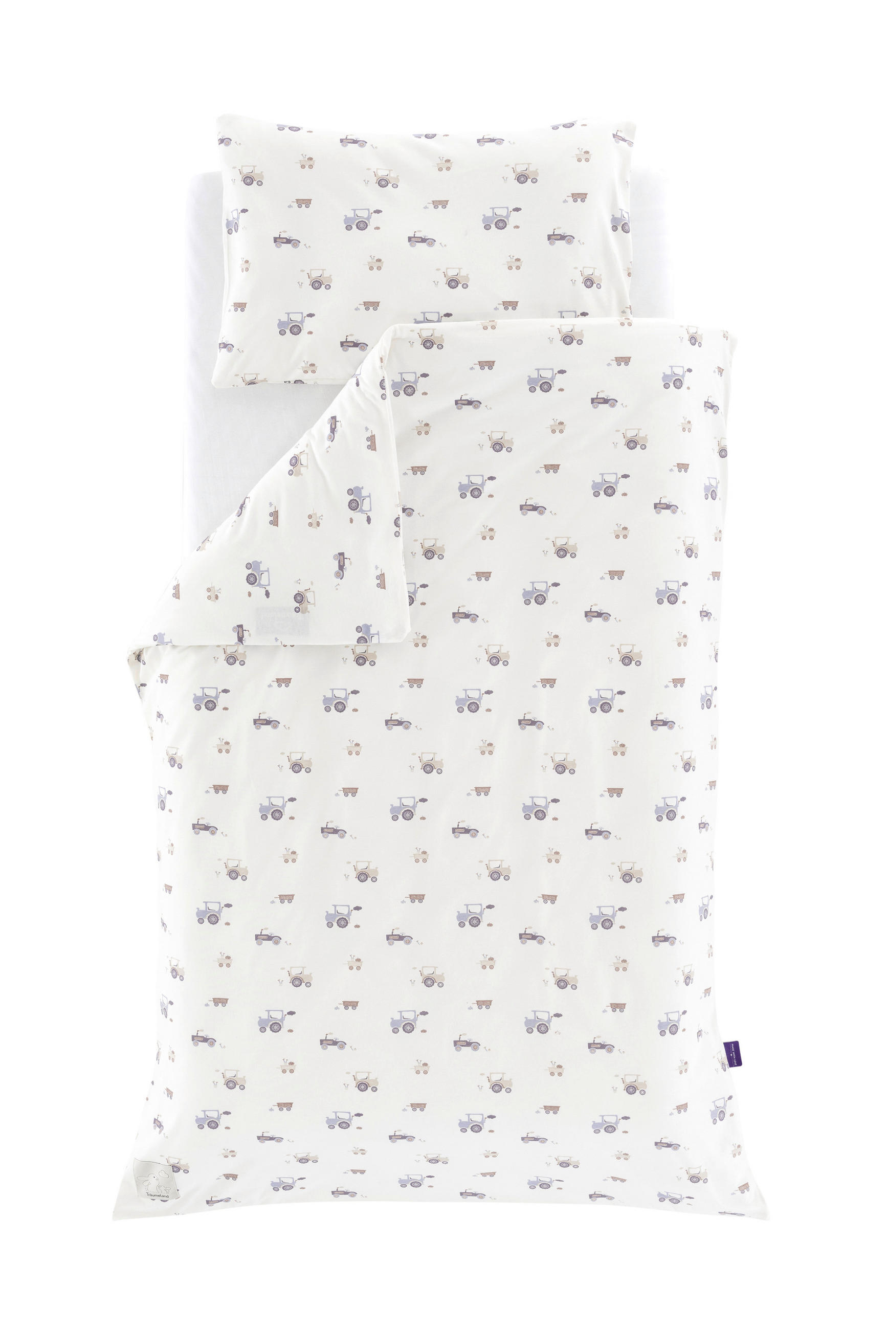BABYBETTWÄSCHE Little Farm blau Jersey 100/135 cm  - Blau, Basics, Textil (100/135cm) - Träumeland