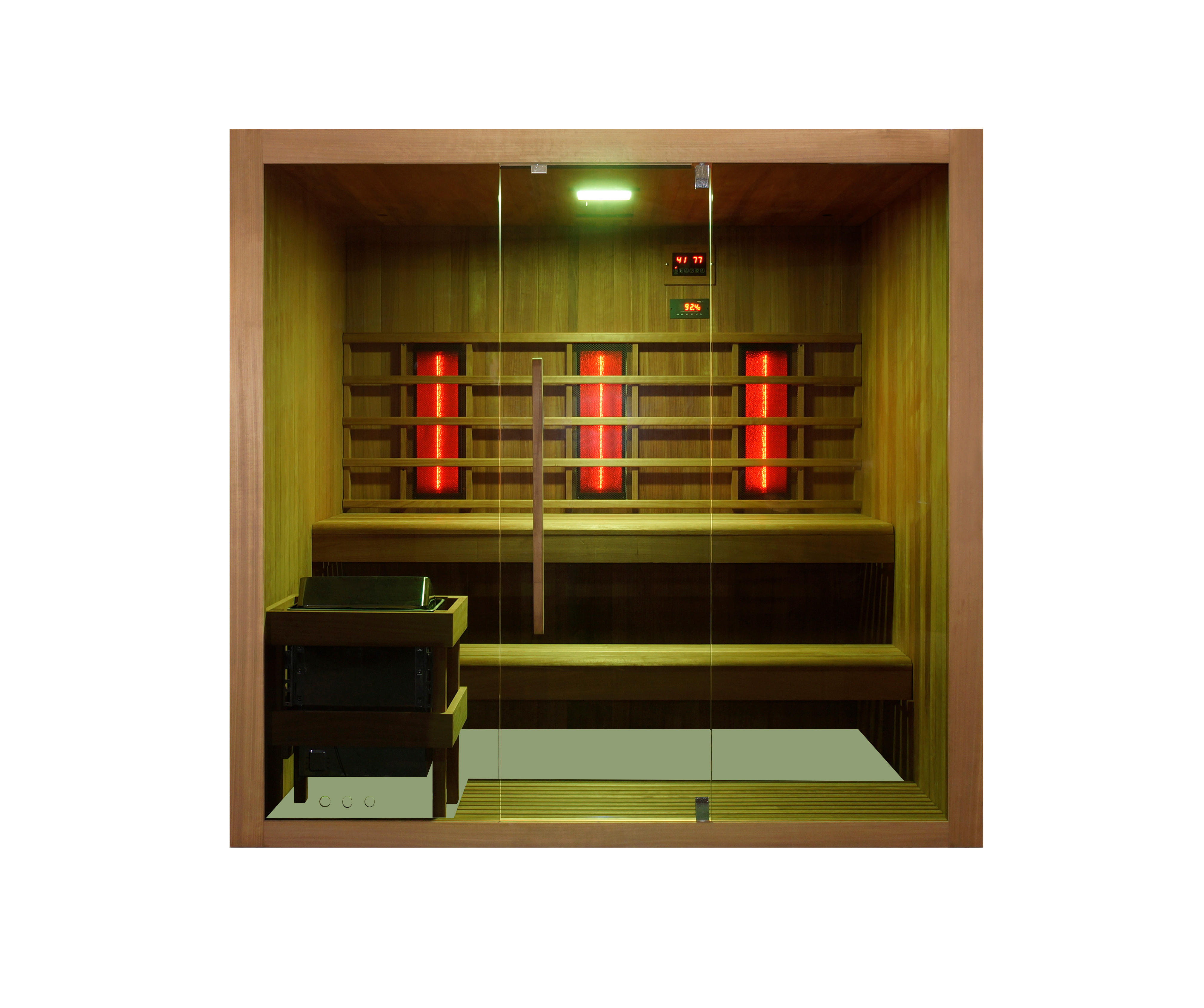 SAUNA für 4-5 Personen Kotka  - Naturfarben, KONVENTIONELL, Holz (200/150/190cm) - Sanotechnik