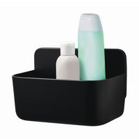 DUSCHKORB - Schwarz, KONVENTIONELL, Kunststoff (20/11/12cm) - Tesa