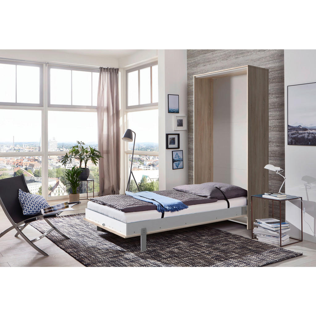 Schrankbett Mit Lattenrost 140x200 Cm Juist Eiche Dekor