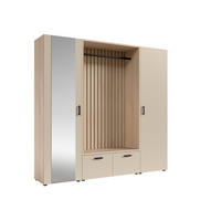 GARDEROBE  in 210/200/45 cm  - Kaschmir/Eichefarben, Design, Glas/Holzwerkstoff (210/200/45cm) - Livetastic