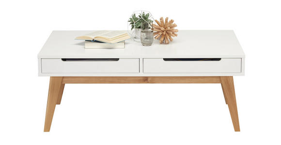 COUCHTISCH in Holz, Holzwerkstoff 110/65/46 cm - Eichefarben/Weiß, Design, Holz/Holzwerkstoff (110/65/46cm) - Hom`in