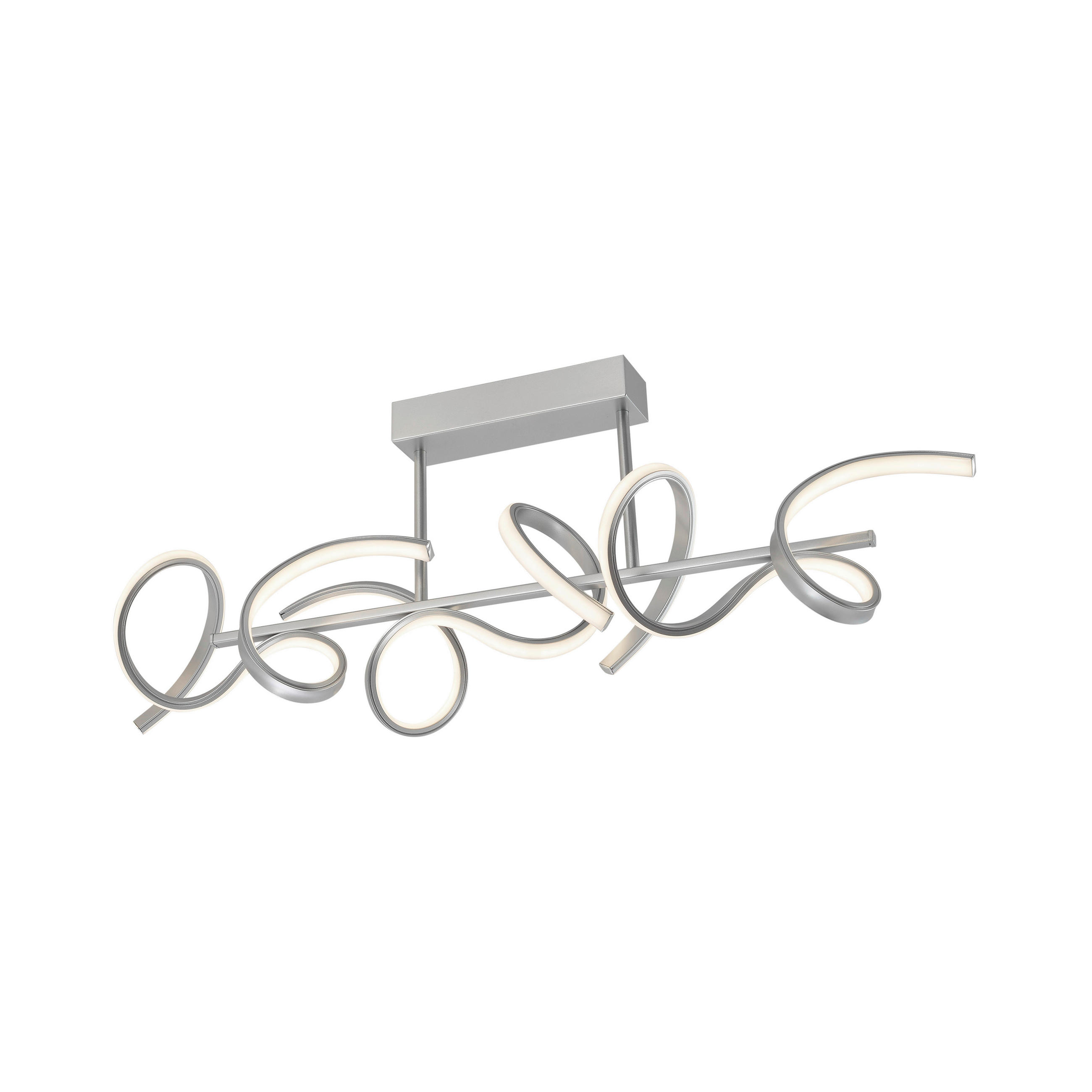 Just Light Deckenleuchte Curls Silber 21x30x82 cm