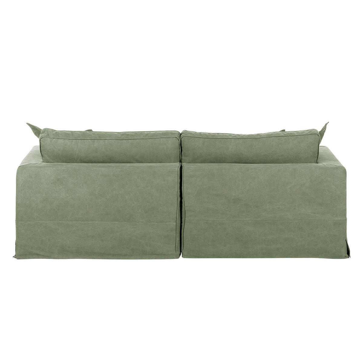 3-SITZER-SOFA STELLA in Webstoff Olivgrün  - Schwarz/Olivgrün, Design, Kunststoff/Textil (238/90/119cm) - P & B