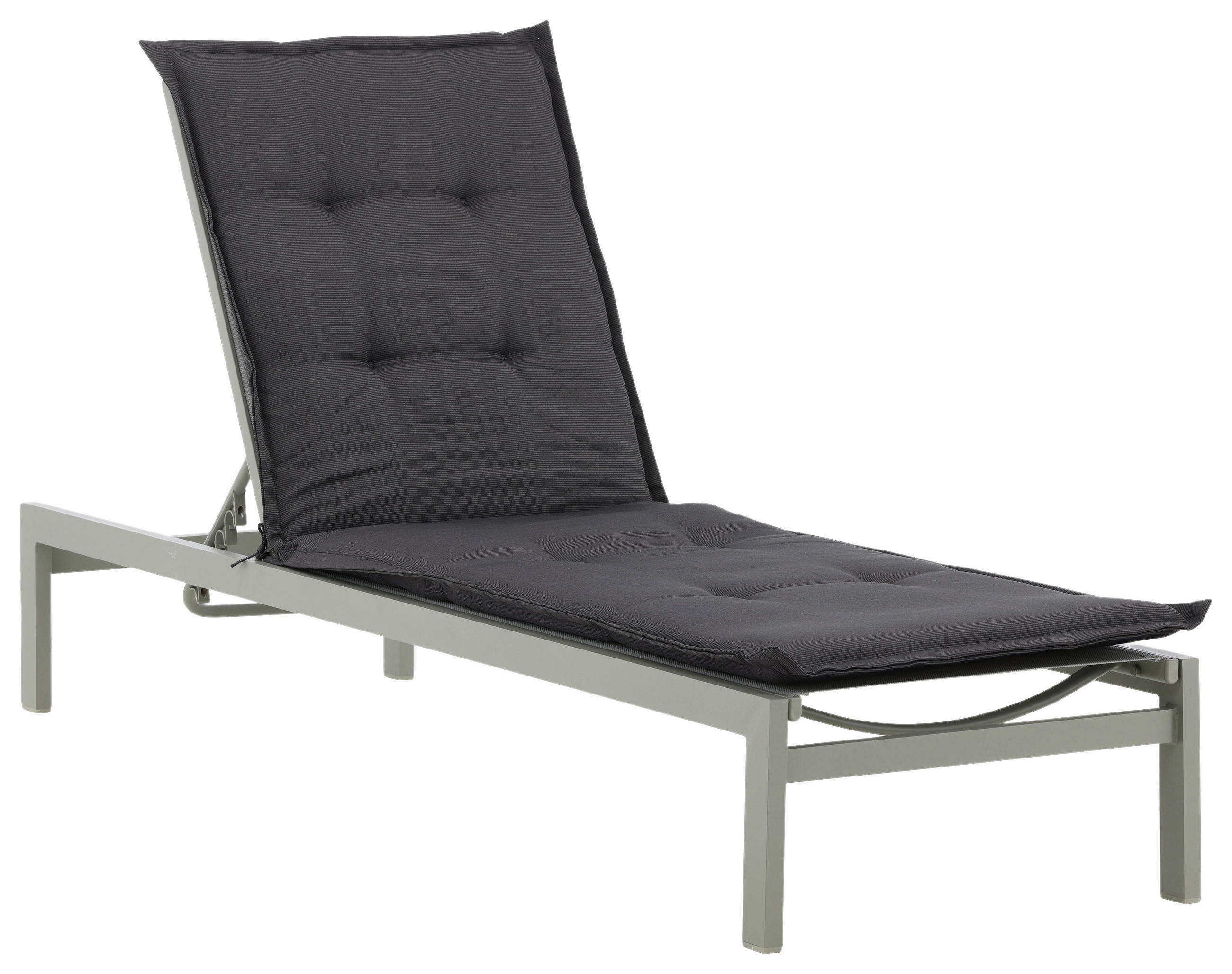 LIEGENAUFLAGE in Dunkelgrau  - Dunkelgrau, KONVENTIONELL, Textil (60/5.5/193cm) - Gardenson