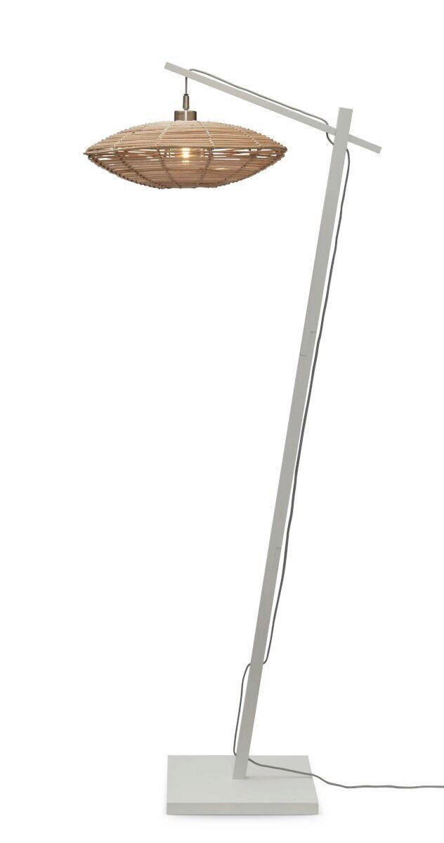 STOJACÍ LAMPA, 40/63/150 cm - bílá/přírodní barvy, Trend (40/63/150cm) - Good & Mojo