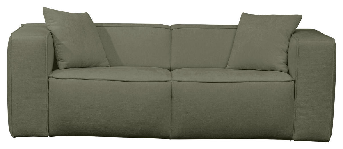 SCHLAFSOFA in Textil Dunkelgrün  - Dunkelgrün/Schwarz, Design, Kunststoff/Textil (227/74/105cm) - Novel
