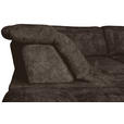 WOHNLANDSCHAFT in Struktur Mokka  - Schwarz/Mokka, KONVENTIONELL, Textil/Metall (253/357/188cm) - Carryhome