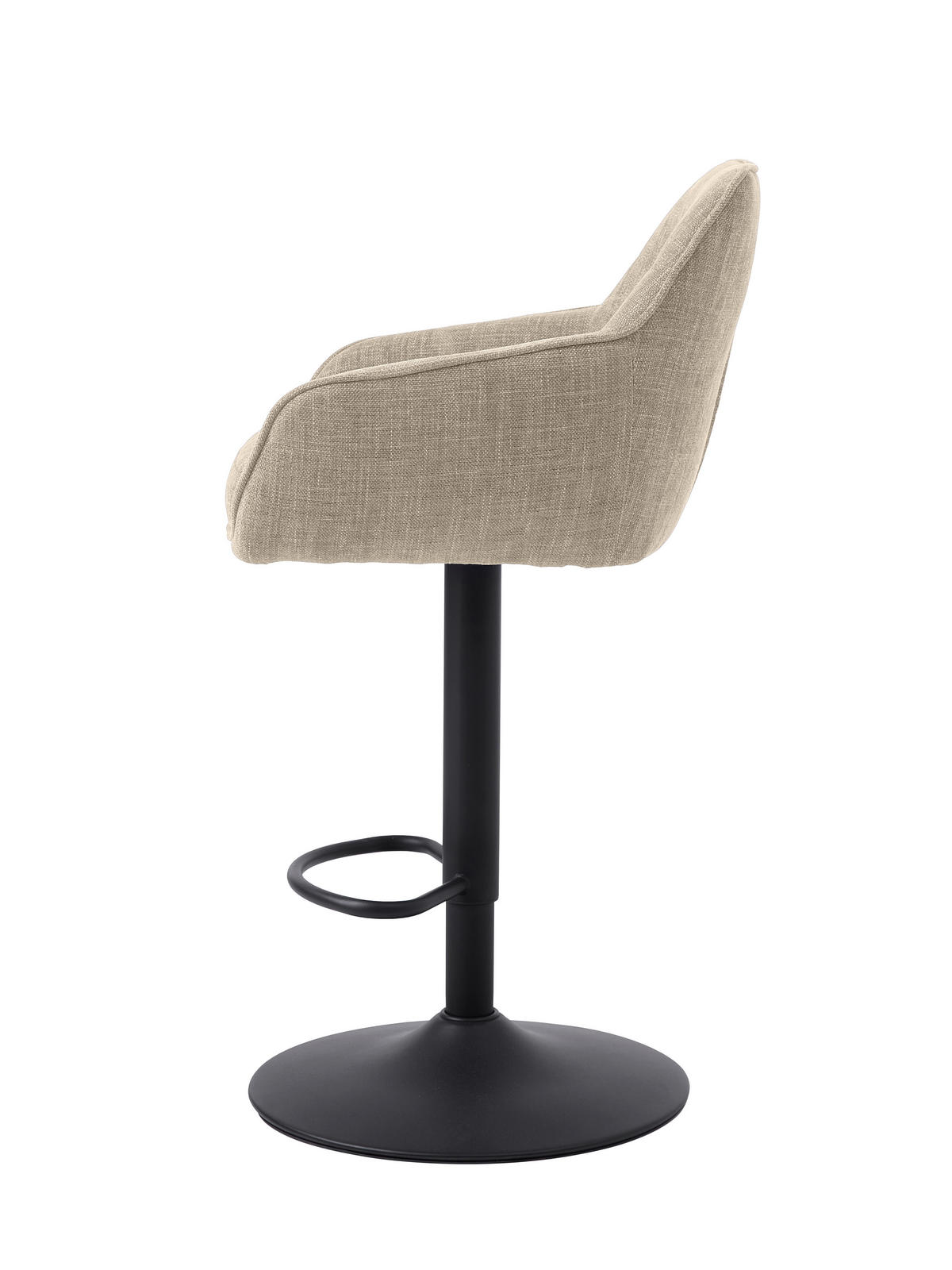 BARPALL SET i cremefärgad, beige  - beige/svart, Modern, metall/textil (51/95,5-110/53cm) - Livetastic
