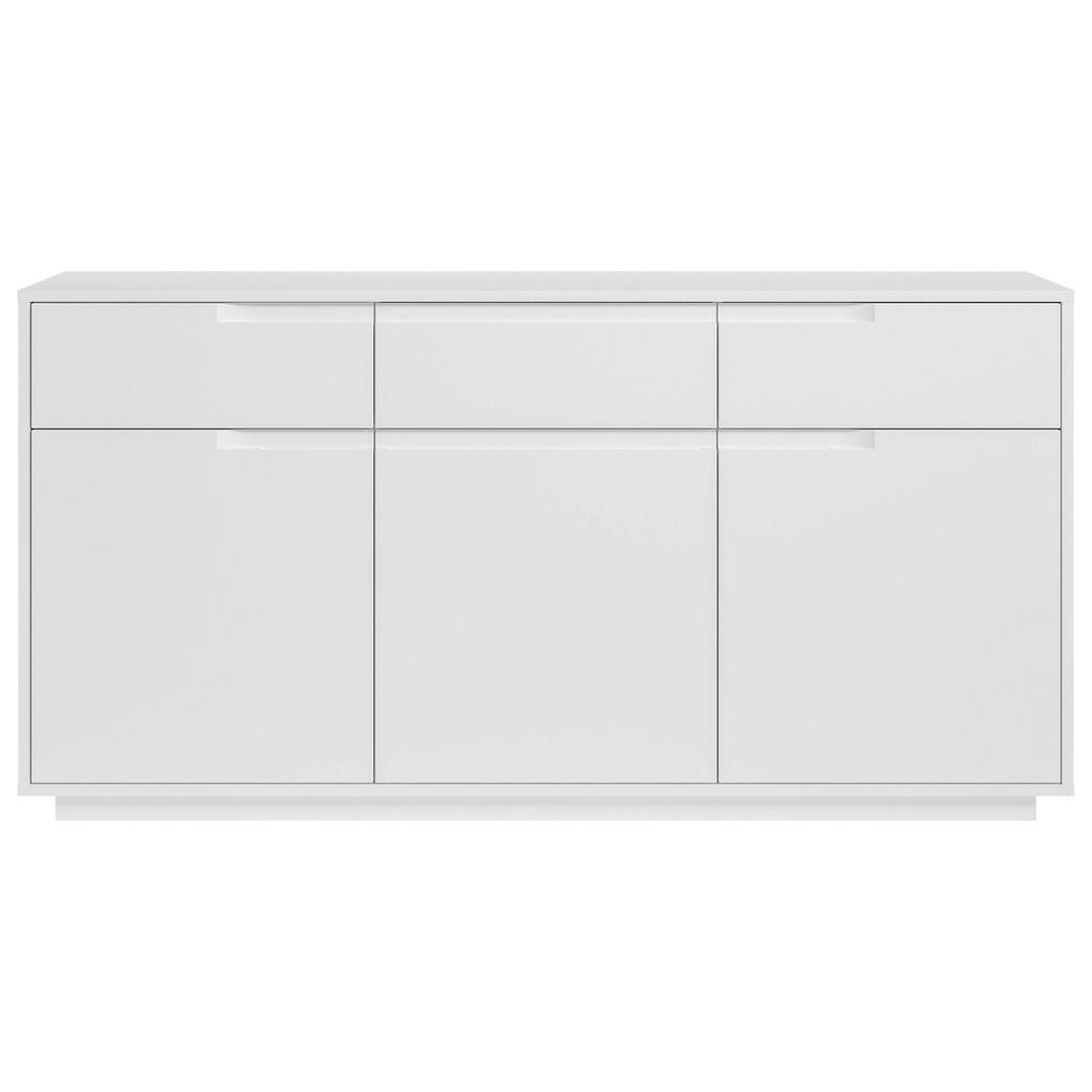 Carryhome ŠIROKÁ KOMODA, bílá, 169/86/38 cm