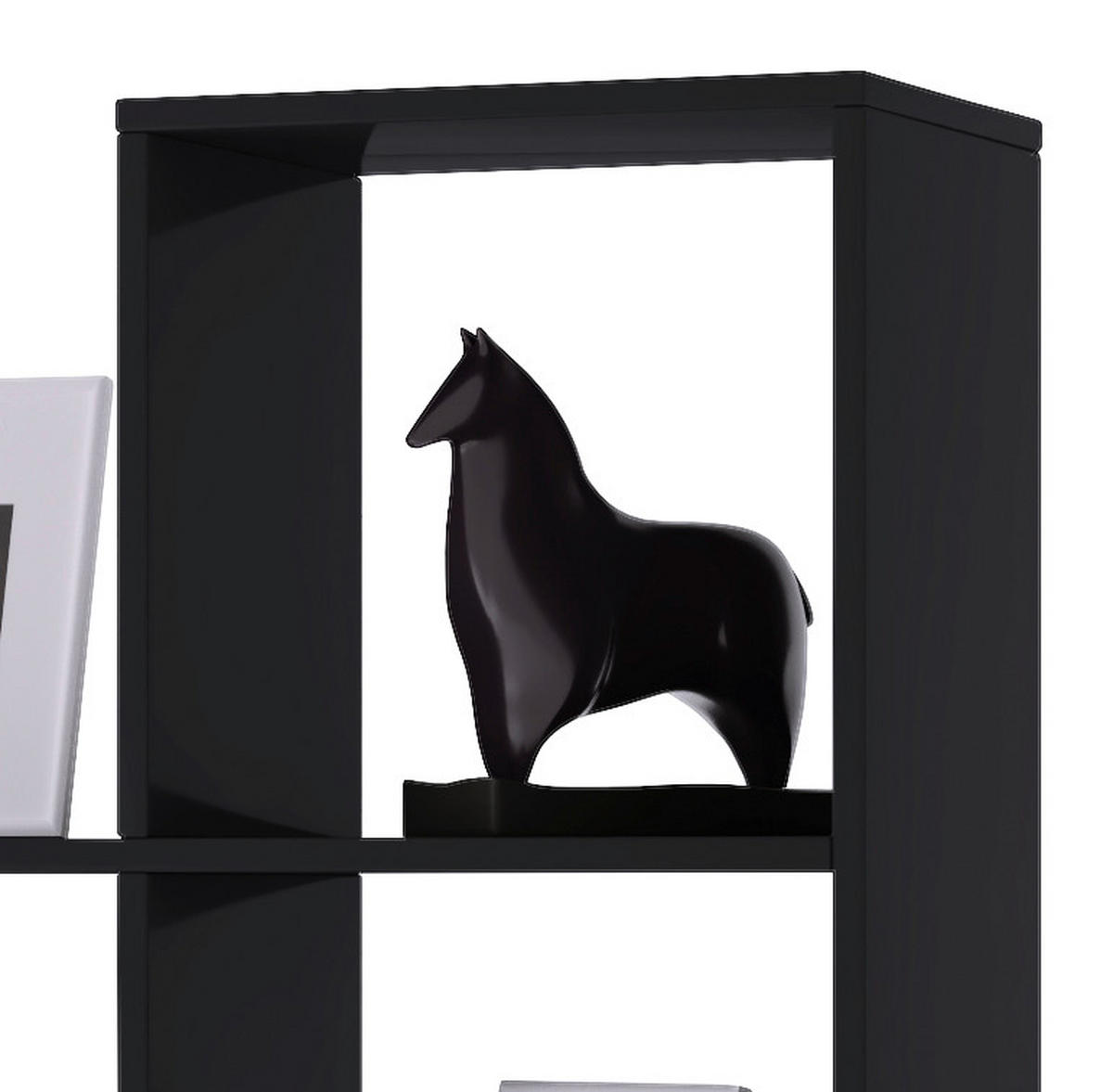 Standregal in Schwarz  in Holzwerkstoff   - Schwarz, Konventionell, Holzwerkstoff/Kunststoff (142,5/138,5/29cm) - MID.YOU