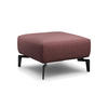 HOCKER in Textil Rot  - Rot/Schwarz, Design, Textil/Metall (70/70/46cm) - SENSOO