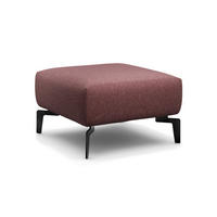HOCKER in Textil Rot  - Rot/Schwarz, Design, Textil/Metall (70/70/46cm) - SENSOO