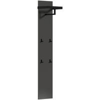 GARDEROBENPANEEL  in 35/165/25 cm  - Anthrazit/Schwarz, Design, Holzwerkstoff/Metall (35/165/25cm) - Dieter Knoll