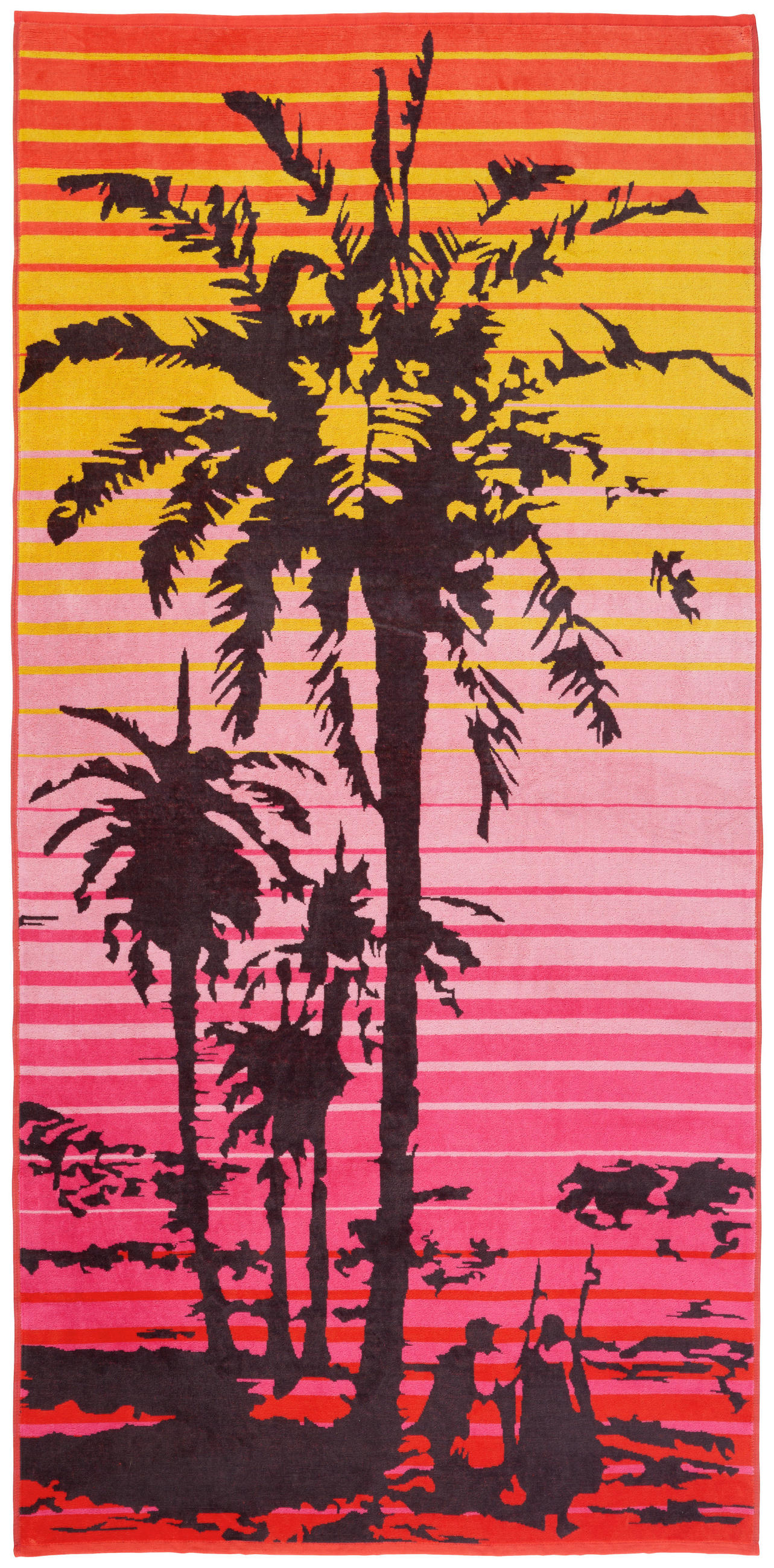 RUČNIK ZA PLAŽU 90/180 cm , ružičasta, pink  PALMA  - pink/ružičasta, Konvencionalno, tekstil (90/180cm) - Esposa