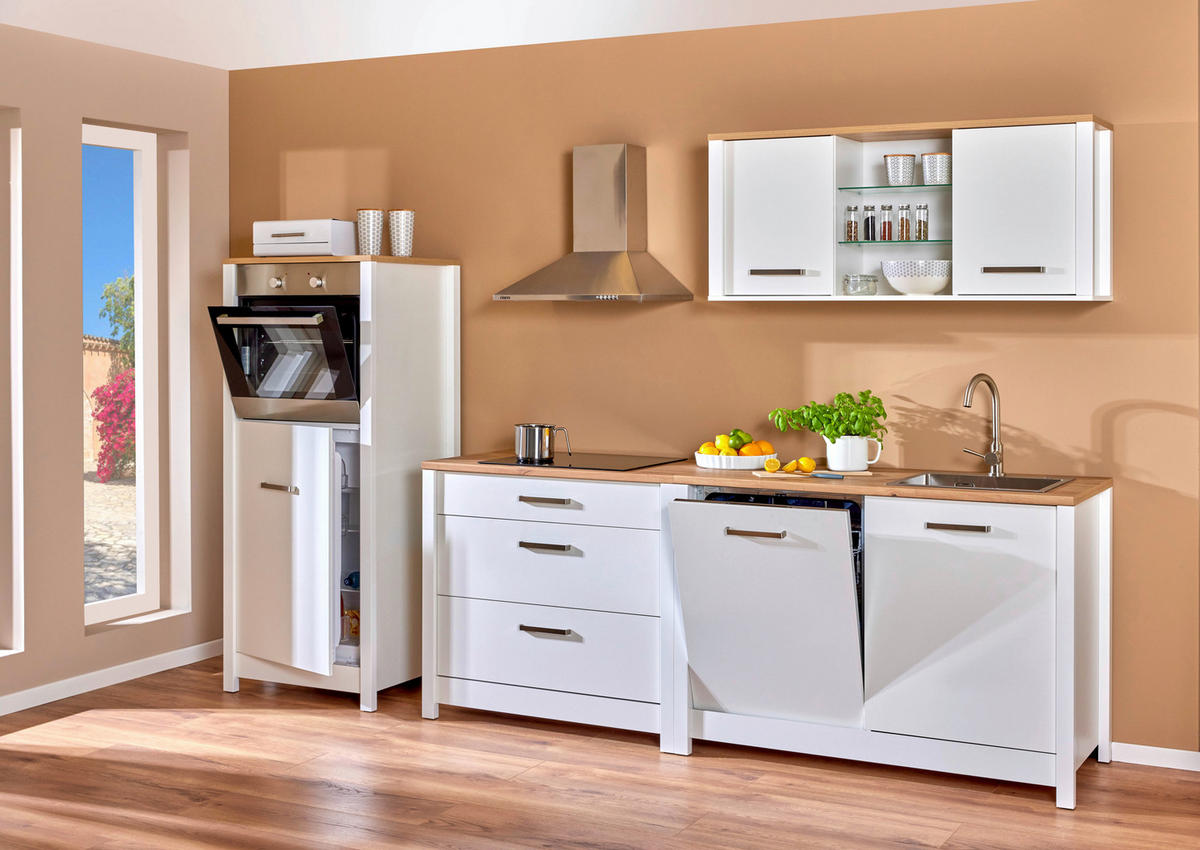 AUFSATZSCHRANK 70/60/60 cm   - Silberfarben/Weiß, MODERN, Holzwerkstoff/Metall (70/60/60cm) - home24