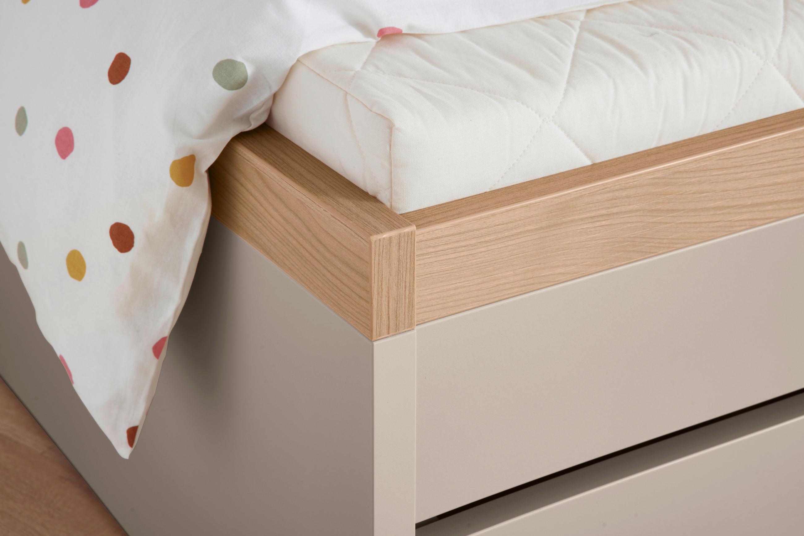 Thumbnail - Paidi Bett Malio, Beige, Natur, 120x200 cm, Blauer Engel, Goldenes M, Kinder- & Jugendzimmer, Kindermöbel, Kinderbetten,...