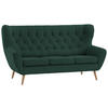 3-SITZER-SOFA in Cord Grün  - Grün, Design, Holz/Textil (187/101/95cm) - Stylife