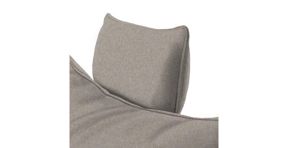 ECKSOFA in Webstoff Greige  - Greige/Schwarz, MODERN, Textil/Metall (176/292cm) - Carryhome