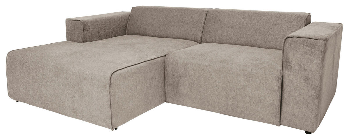 ECKSOFA Taupe Struktur  - Taupe/Graubraun, Design, Kunststoff/Textil (161/234cm) - P & B