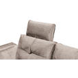 ECKSOFA  in Mikrovelours Creme  - Creme/Schwarz, KONVENTIONELL, Kunststoff/Textil (275/170cm) - Carryhome