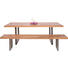 SITZBANK Teakholz massiv - Design, Holz/Metall (200/45/36cm) - Kare-Design SITZBANK Teakholz massiv - Design, Holz/Metall (200/45/36cm) - Kare-Design