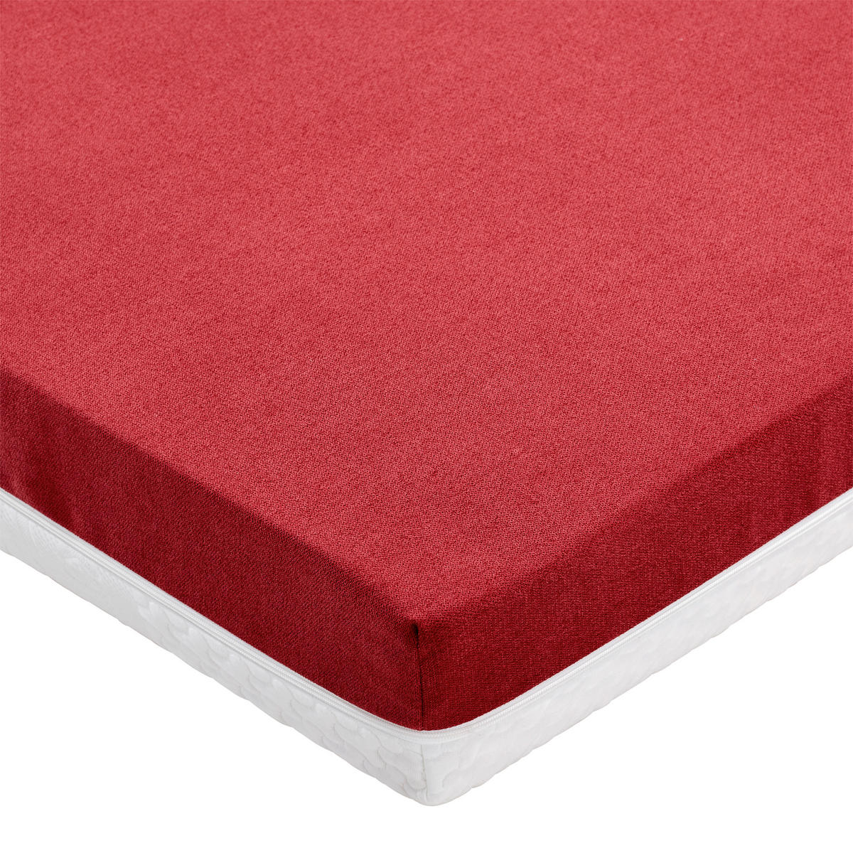 Taschenfederkernmatratze 90/200 cm, Höhe ca.: 17,5 cm, H2 = mittel, 7-Zonen - Rot/Weiß, Textil (90/200cm) - Primatex