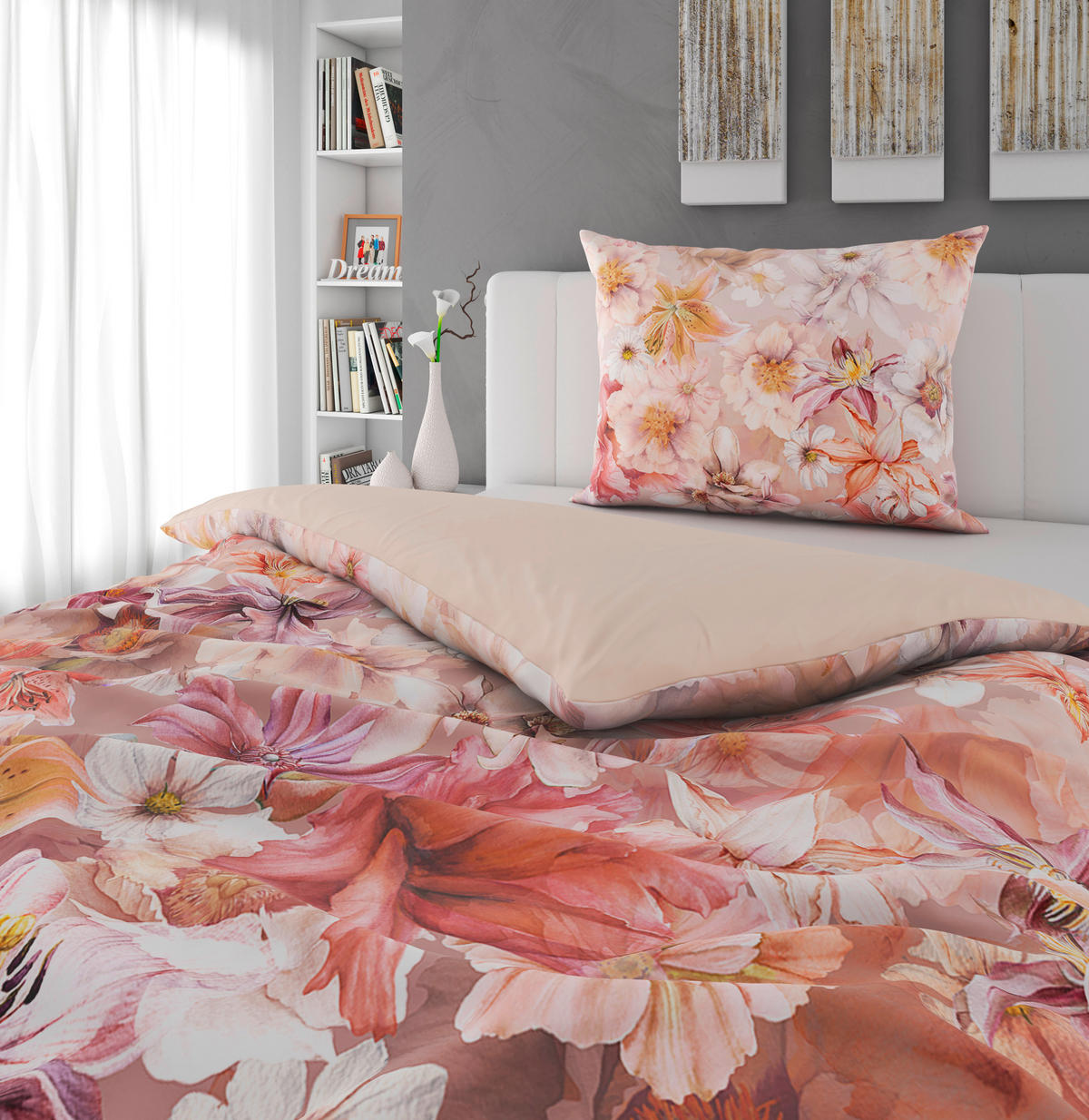 WENDEBETTWÄSCHE Fransaro Satin 140/200 cm  - Multicolor, KONVENTIONELL, Textil (140/200cm) - Novel