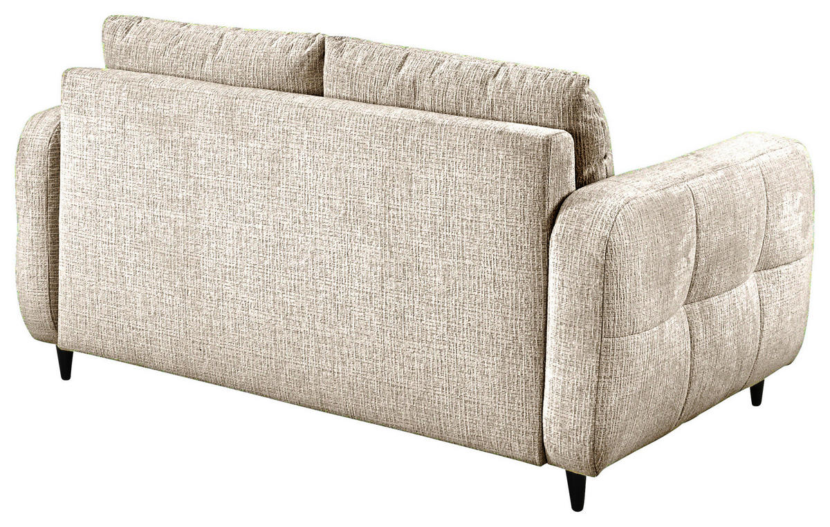 2-SITZER-SOFA Flachgewebe Naturfarben  - Schwarz/Naturfarben, MODERN, Holz/Textil (167/88/101cm) - Lomoco