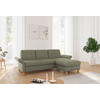 ECKSOFA ROCHELLE E Olivgrün Flachgewebe  - Eichefarben/Olivgrün, KONVENTIONELL, Holz/Textil (251/164cm) - Sit & More