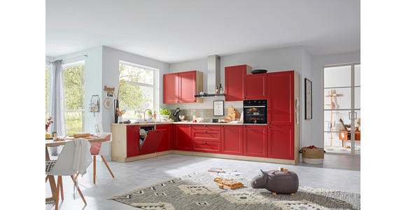 EINBAUKÜCHE - Rot, Design, Holzwerkstoff - Dieter Knoll