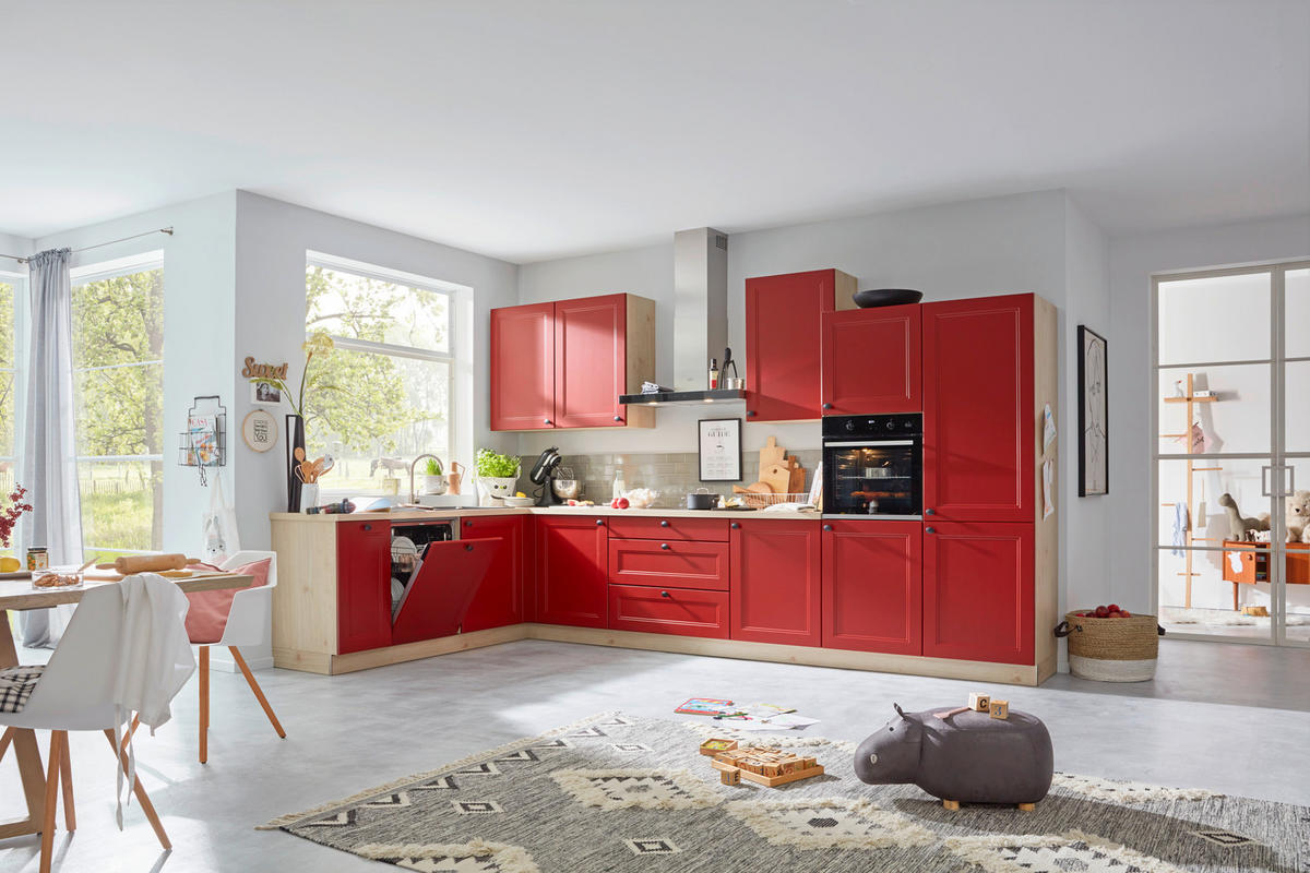 EINBAUKÜCHE   - Rot, Design, Holzwerkstoff - Dieter Knoll