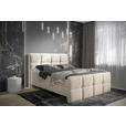 BOXBETT 140/200 cm  in Beige  - Chromfarben/Beige, Design, Holz/Holzwerkstoff (140/200cm) - Esposa