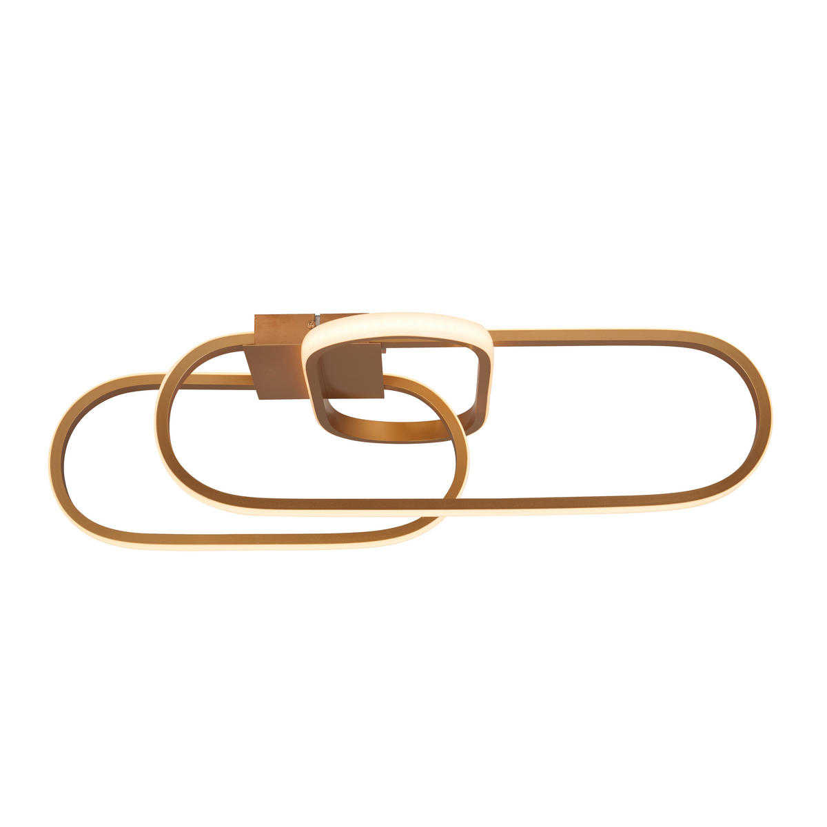 LED-TAKLAMPA Clip 65/38,5/18 cm  - vit/guldfärgad, Design, metall (65/38,5/18cm)