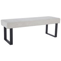 SITZBANK in Metall, Textil Beige  - Beige/Schwarz, KONVENTIONELL, Textil/Metall (140/49/47cm) - MID.YOU