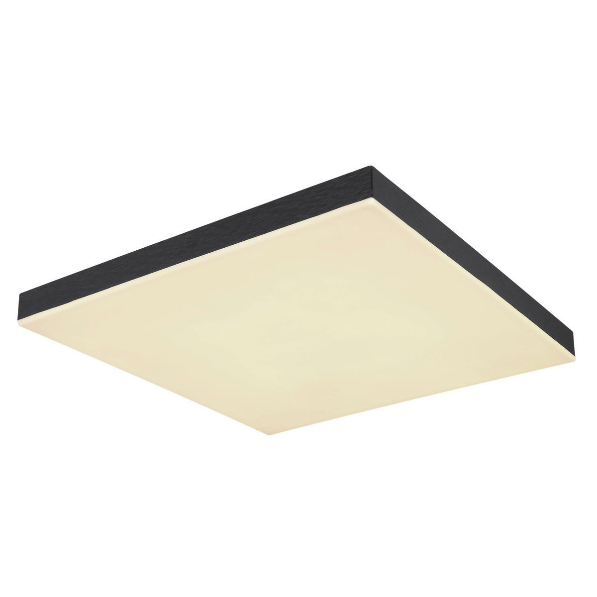 STROPNÉ LED SVIETIDLO, 45/45/6,5 cm - čierna/biela, Basics, kov/plast (45/45/6,5cm) - Globo