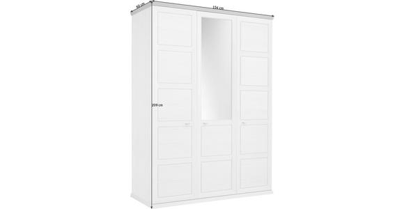 DREHTÜRENSCHRANK 154/209/60 cm 3-türig  - Weiß/Grau, LIFESTYLE, Glas/Holzwerkstoff (154/209/60cm) - Hom`in