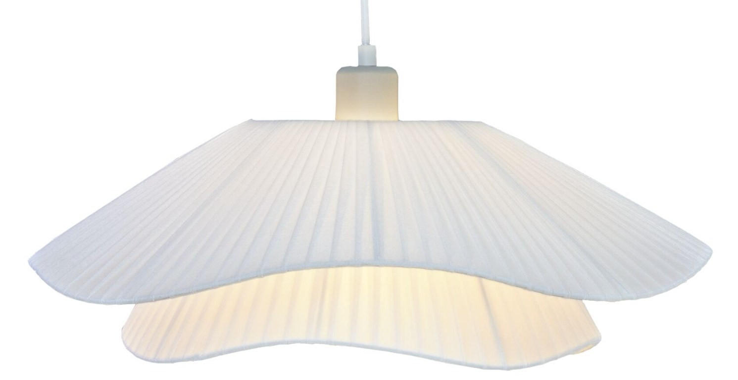 HÄNGLAMPA 50/23 cm  - vit, Klassisk, metall/textil (50/23cm) - Best Price