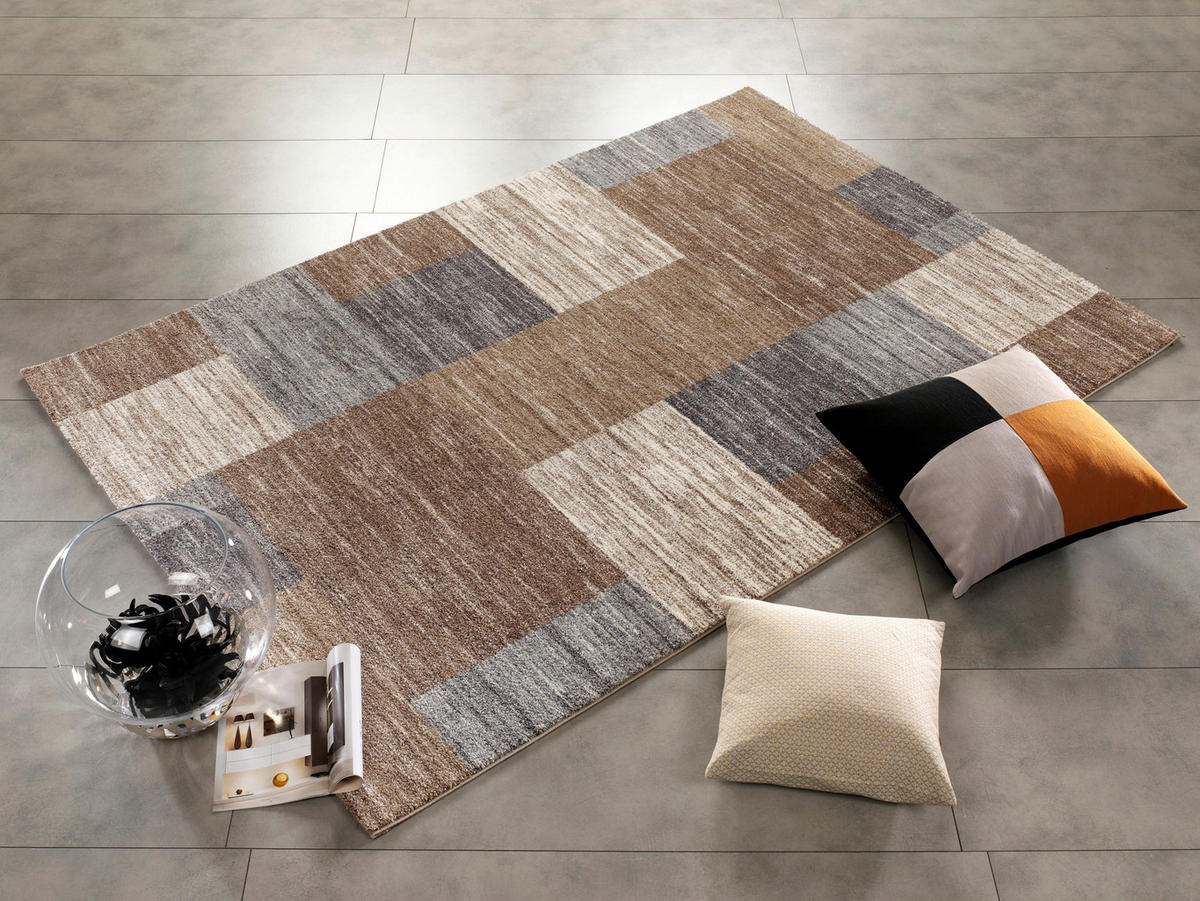 WEBTEPPICH 65/130 cm Grande Braun, Beige  - Beige/Braun, KONVENTIONELL, Textil (65/130cm) - Novel
