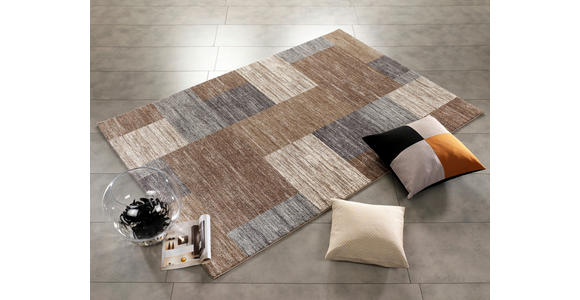 WEBTEPPICH 65/130 cm Grande Braun, Beige - Beige/Braun, KONVENTIONELL, Textil (65/130cm) - Novel